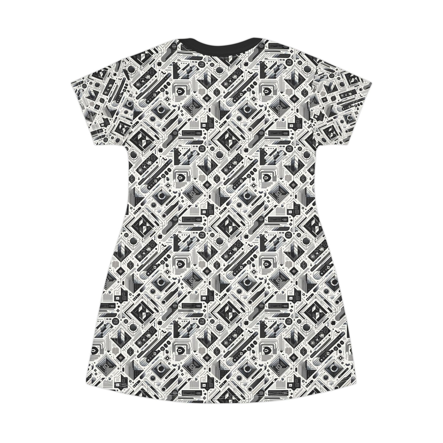 Tech Minimalism Minimalist Tech T-Shirt Dress - 8404 Design-72
