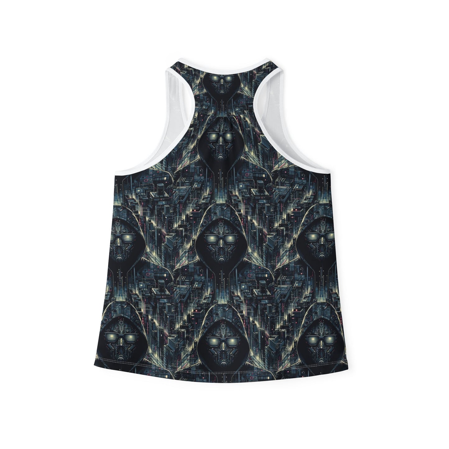 Tech Noir Aesthetics Sleek Tech Streetwear Women's Tank Top - 8404 Design-56