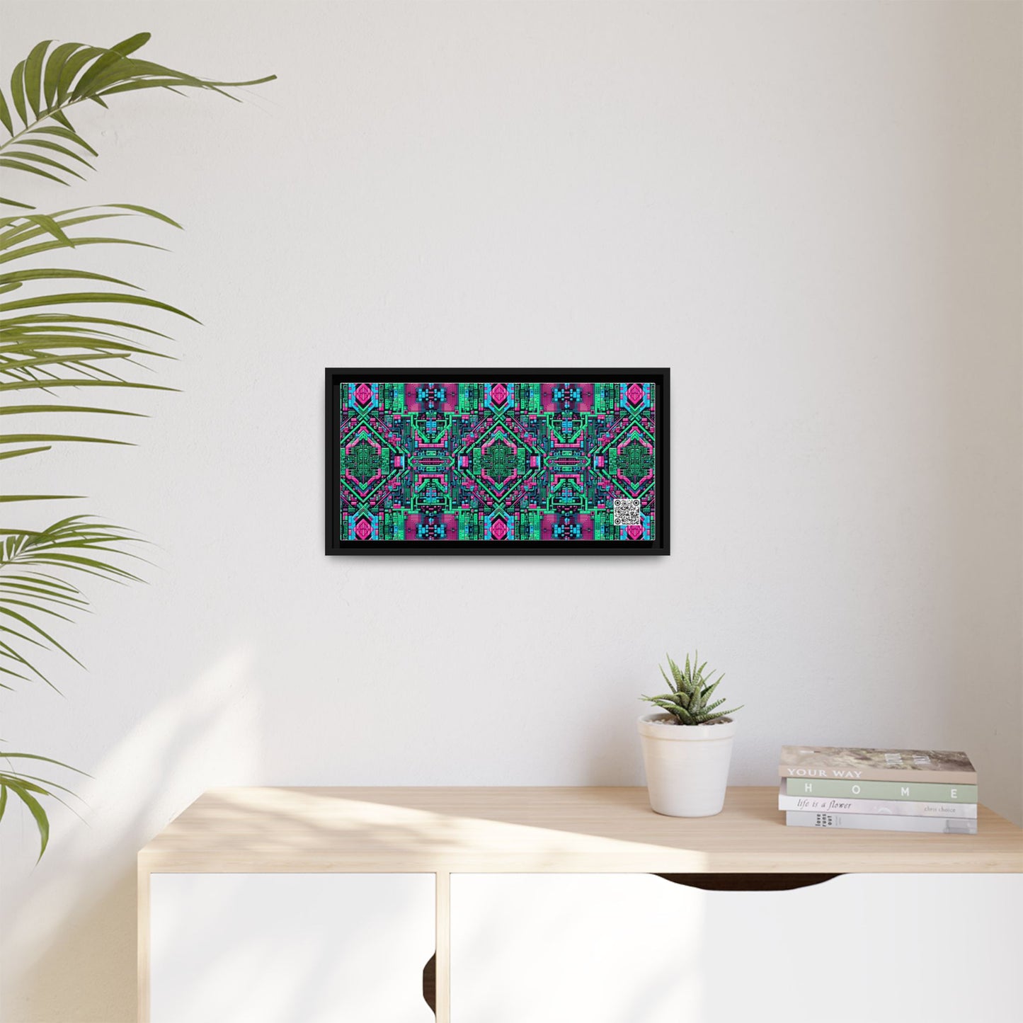 Digital Glitch Vibes Tech-Inspired Streetwear Matte Canvas, Framed (multi-Color) - 8404 Design-71 B
