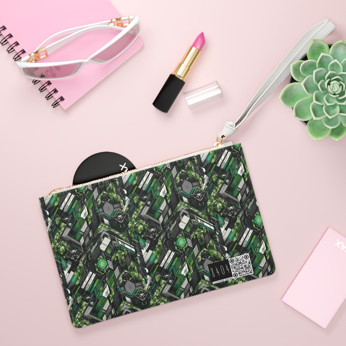 Tech Camo Fusion Tech-Forward Streetwear With a Futuristic Edge Clutch Bag - 8404 Design-58