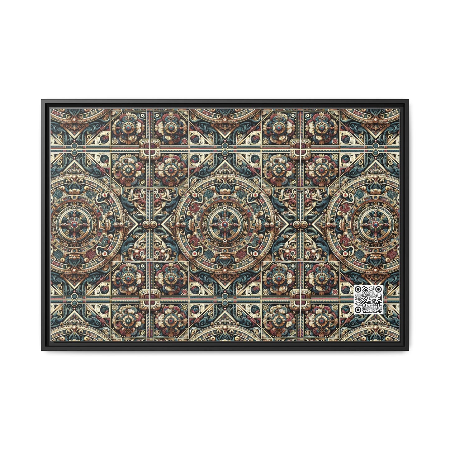 Urban Renaissance Historical Fusion With Street Edge Matte Canvas, Framed (multi-Color) - 8404 Design-57 A