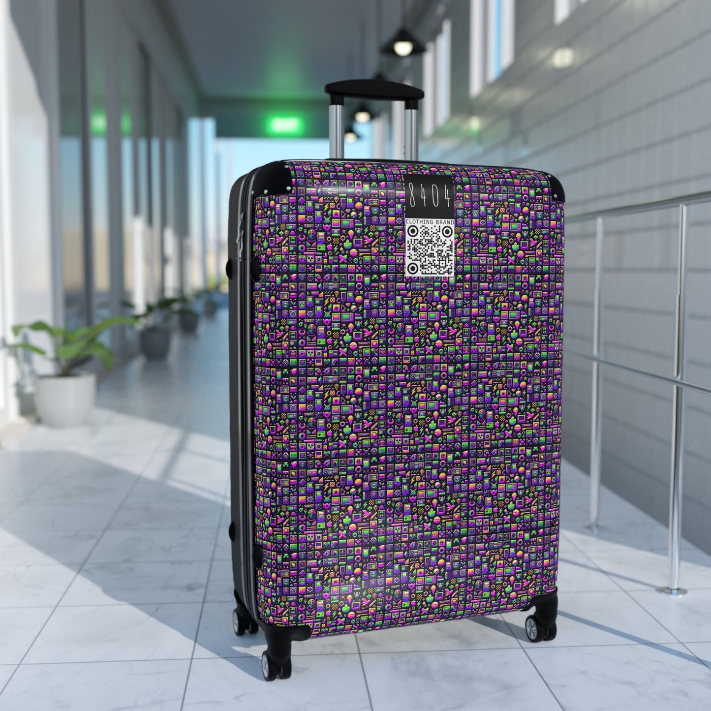 Digital Nostalgia Remix Modern Vintage Fusion Suitcase - 8404 Design-49