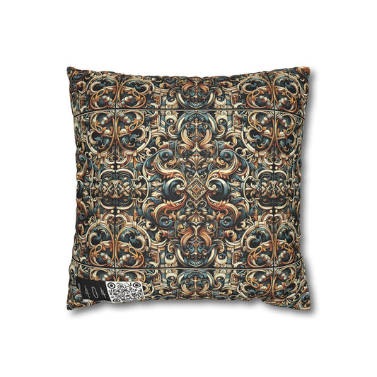 Urban Renaissance Historical Fusion With Street Edge Faux Suede Square Pillowcase - 8404 Design-59
