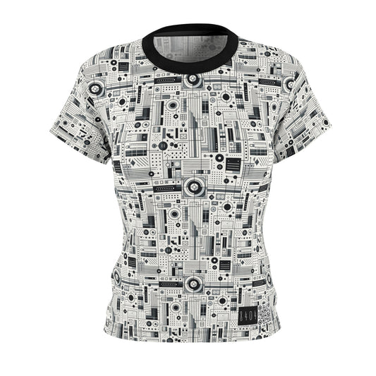 Digital Minimalism Minimalist Tech Women's Cut & Sew Tee - 8404 Design-53