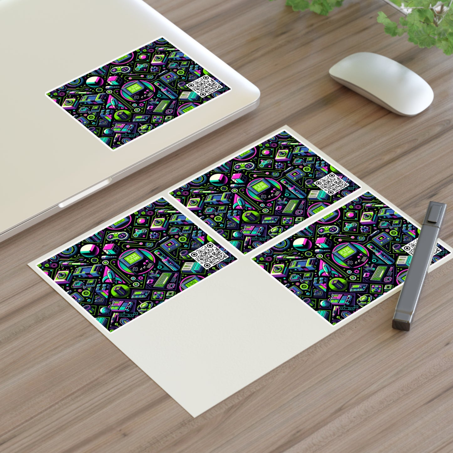 Retro Tech Graphics Tech-Inspired Nostalgia Sticker Sheets - 8404 Design-48