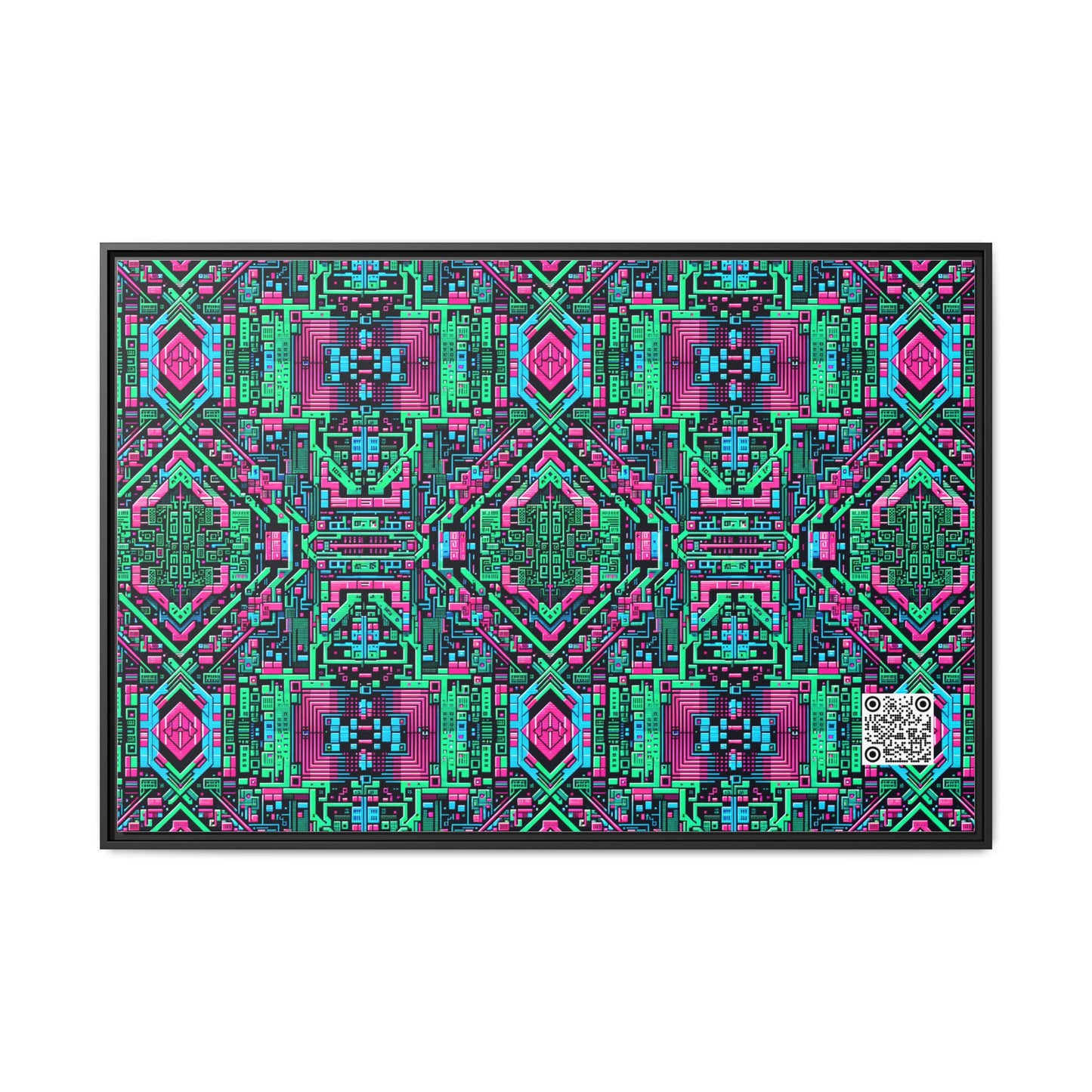 Digital Glitch Vibes Tech-Inspired Streetwear Matte Canvas, Framed (multi-Color) - 8404 Design-71 A