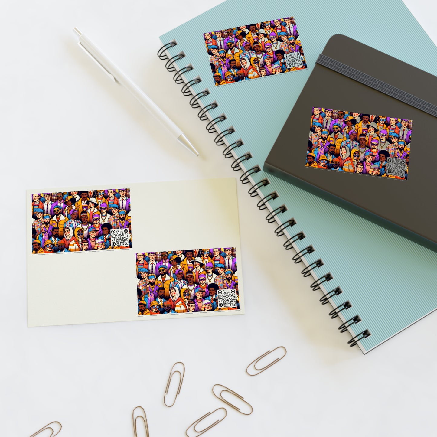 Digital Retro Aesthetics Nostalgic Yet Vibrant Streetwear With a Modern Twist Sticker Sheets - 8404 Design-58