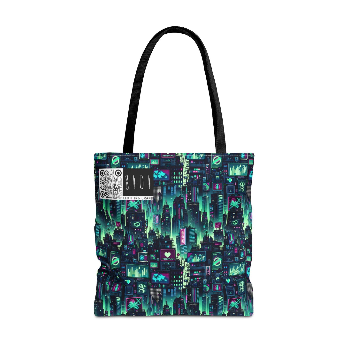 Tech Noir Graphics Futuristic Cyberpunk Tote Bag - 8404 Design-52