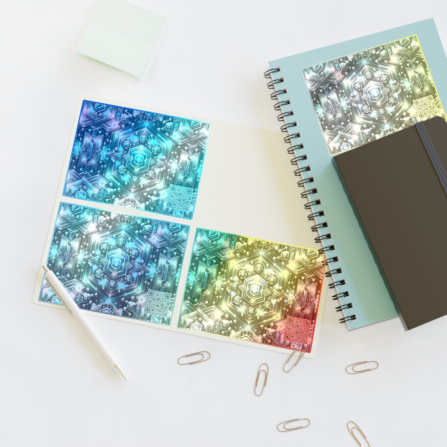 Tech-Infused Futurism Futuristic Tech Sticker Sheets - 8404 Design-63