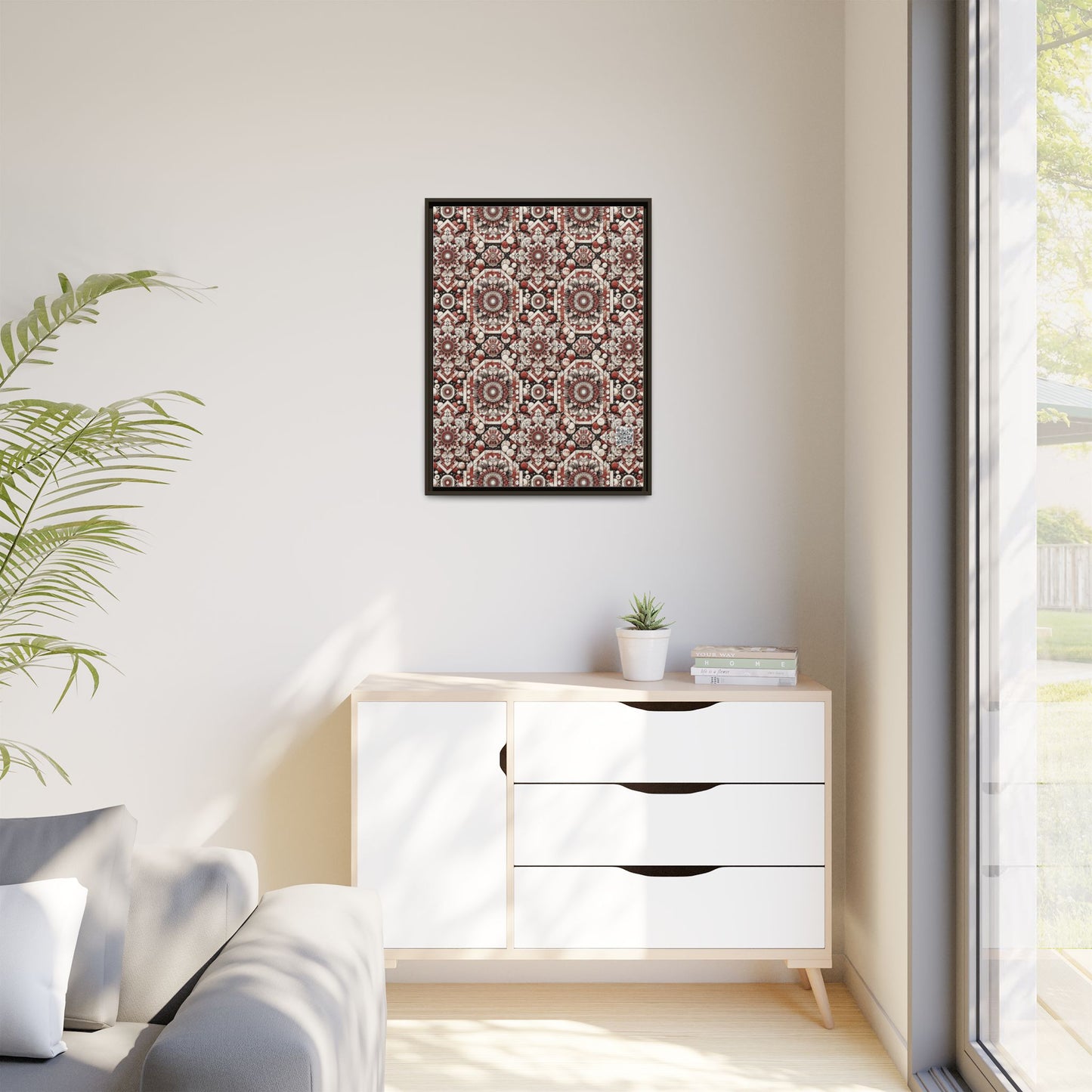 Neo Jomon Sculptural Aesthetics Artisanal Streetwear Matte Canvas, Framed (multi-Color) - 8404 Design-55 A