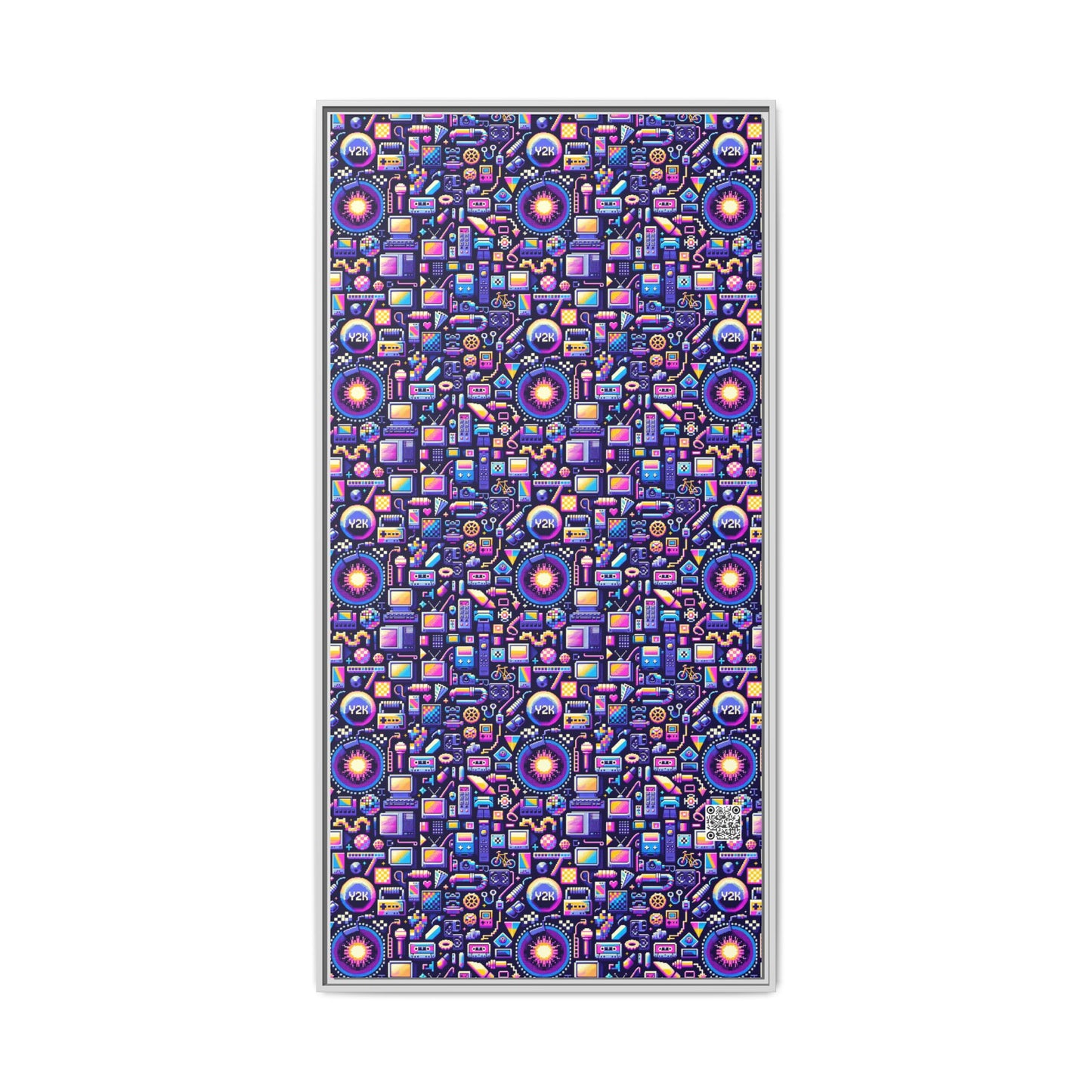 Digital Nostalgia Modern Retro Fusion Matte Canvas, Framed (multi-Color) - 8404 Design-64 B