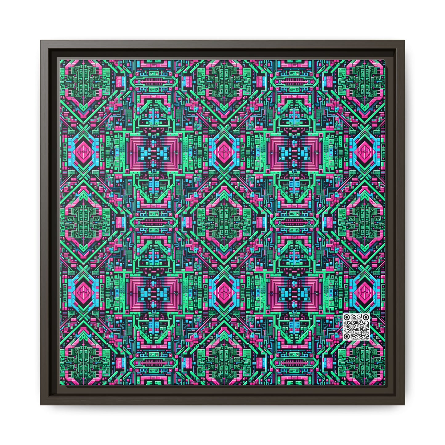 Digital Glitch Vibes Tech-Inspired Streetwear Matte Canvas, Framed (multi-Color) - 8404 Design-71 B