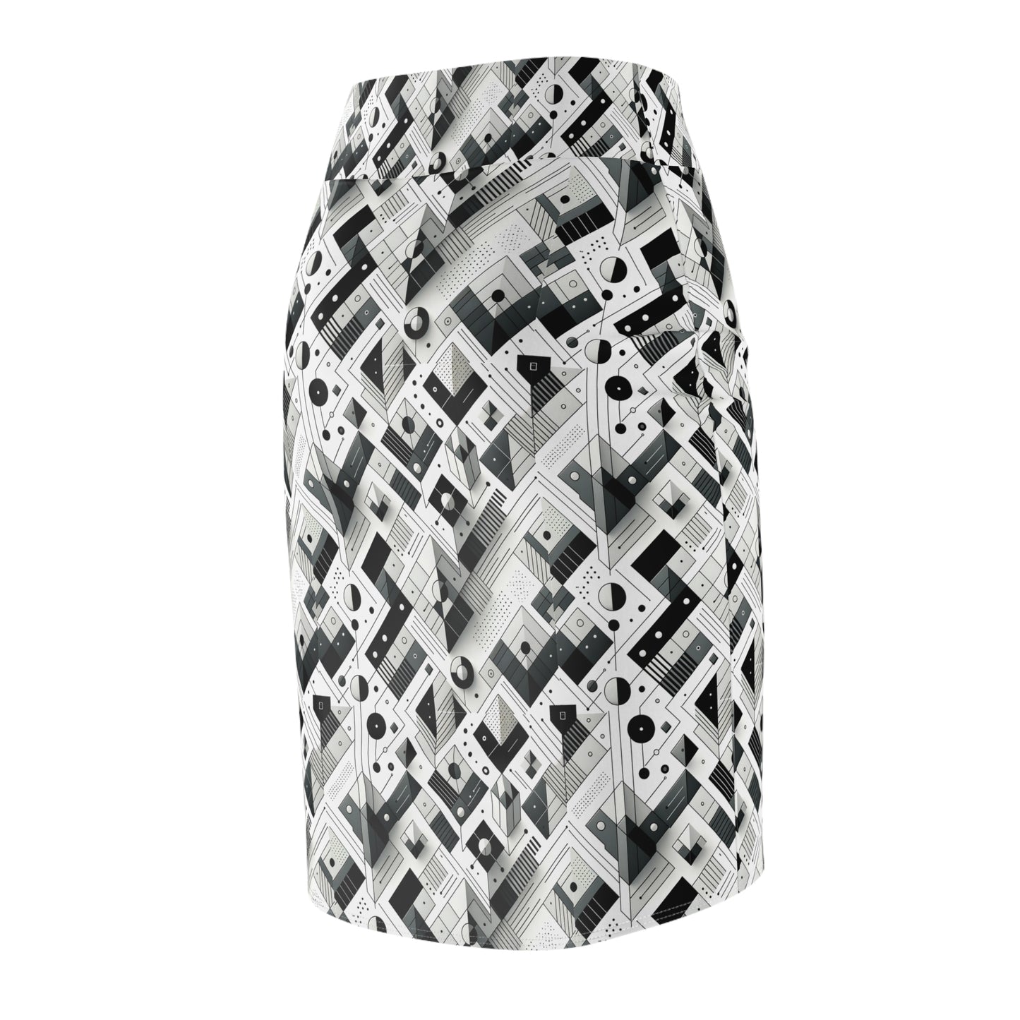 Digital Minimalism Minimalist Tech Women's Pencil Skirt - 8404 Design-69