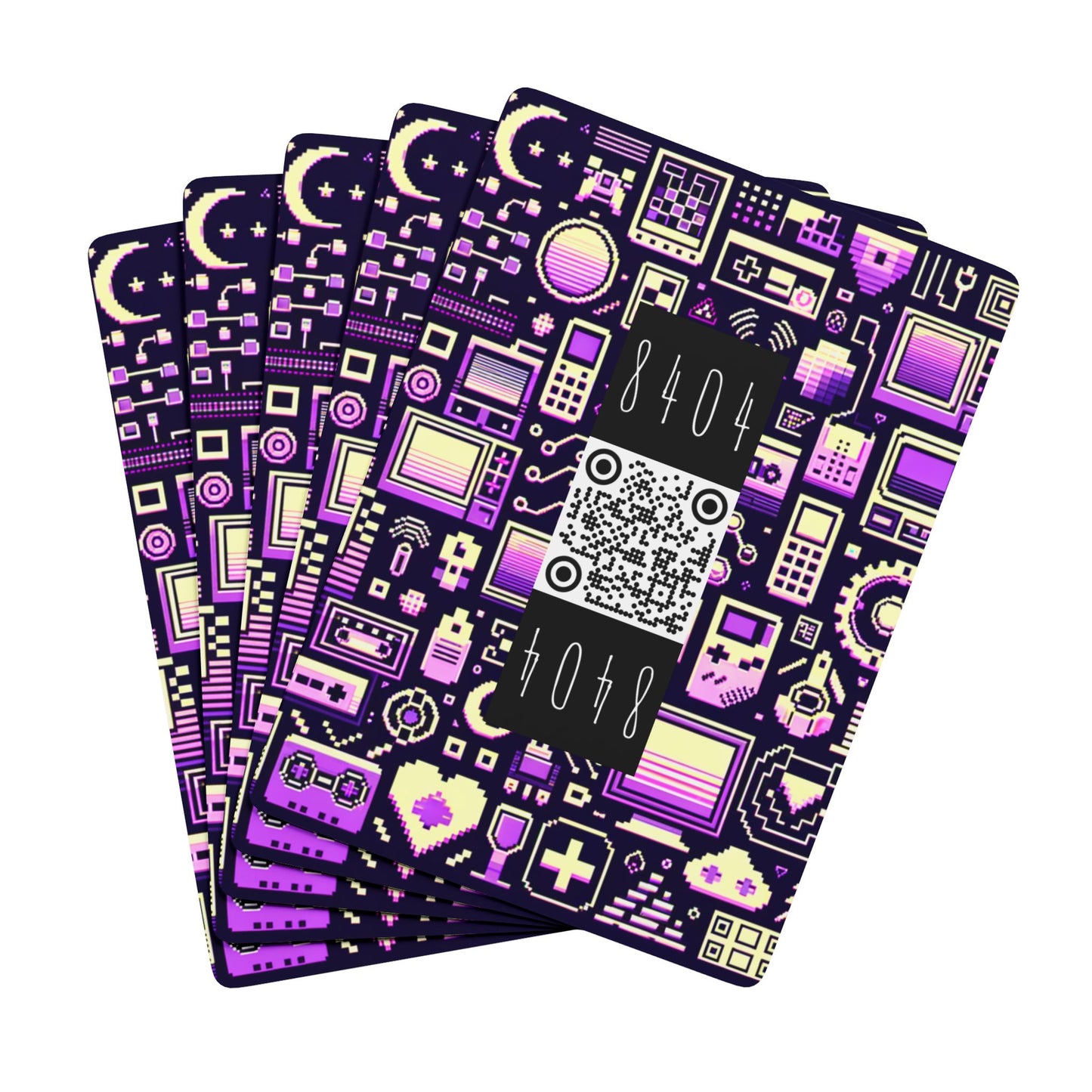 Digital Nostalgia Remix Modern Vintage Fusion Poker Playing Cards - 8404 Design-54 B