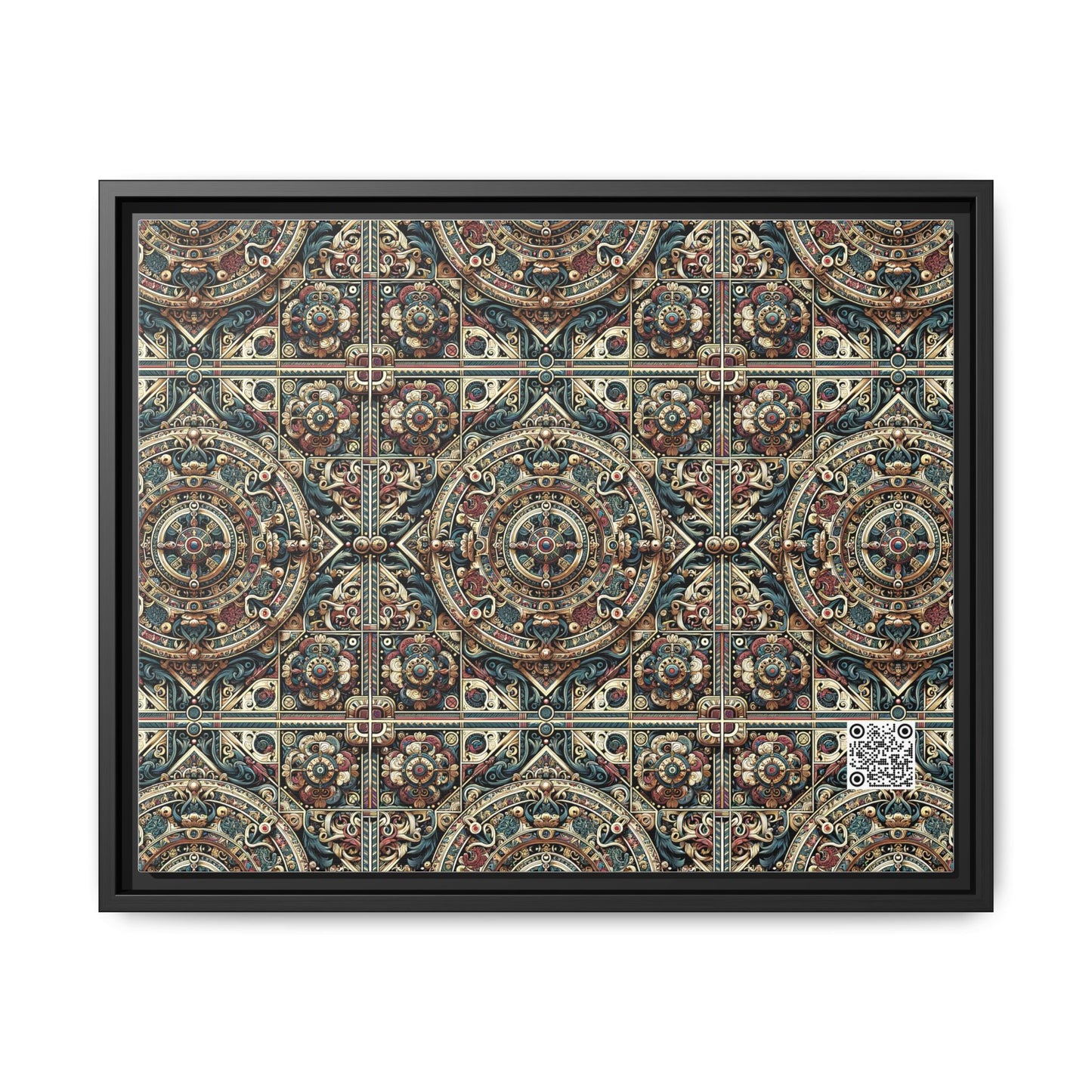 Urban Renaissance Historical Fusion With Street Edge Matte Canvas, Framed (multi-Color) - 8404 Design-57 A
