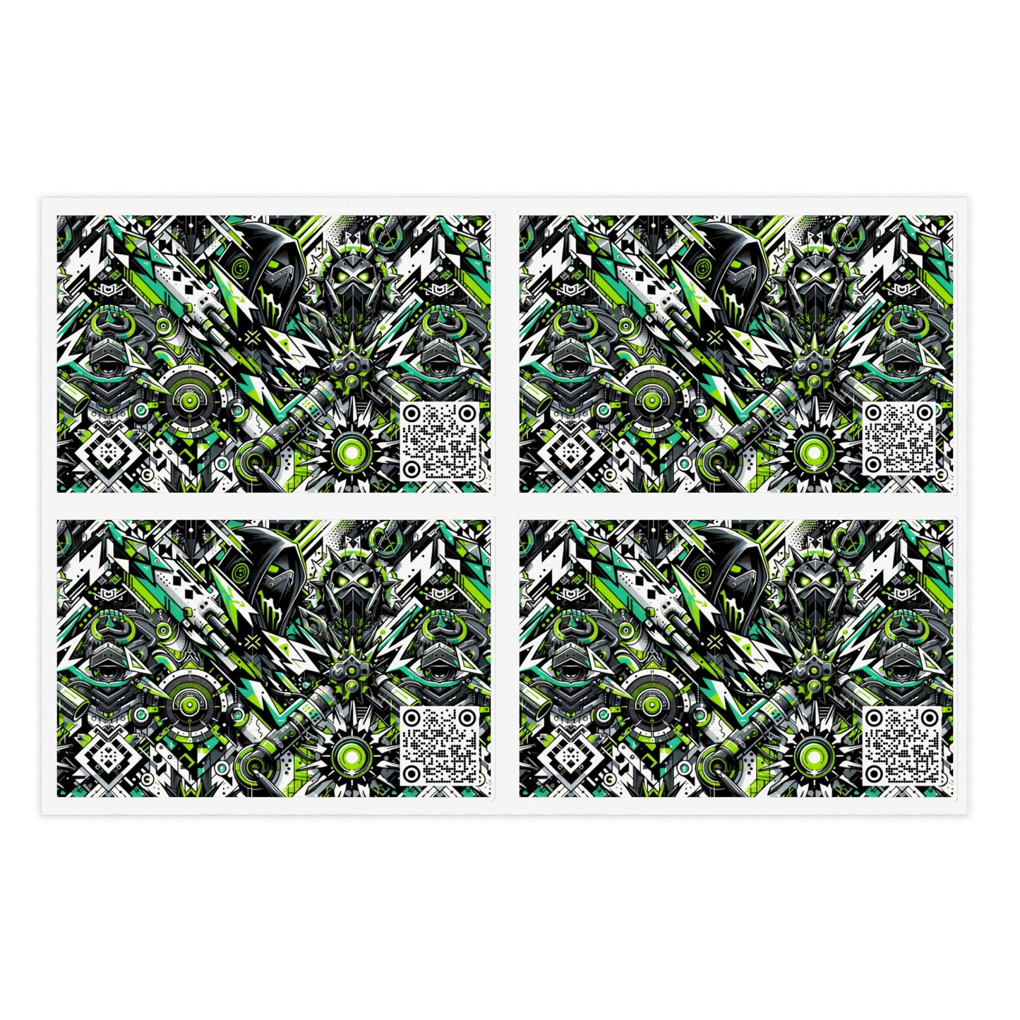 Graffiti Tech Fusion Bold Streetwear Fusion Sticker Sheets - 8404 Design-50