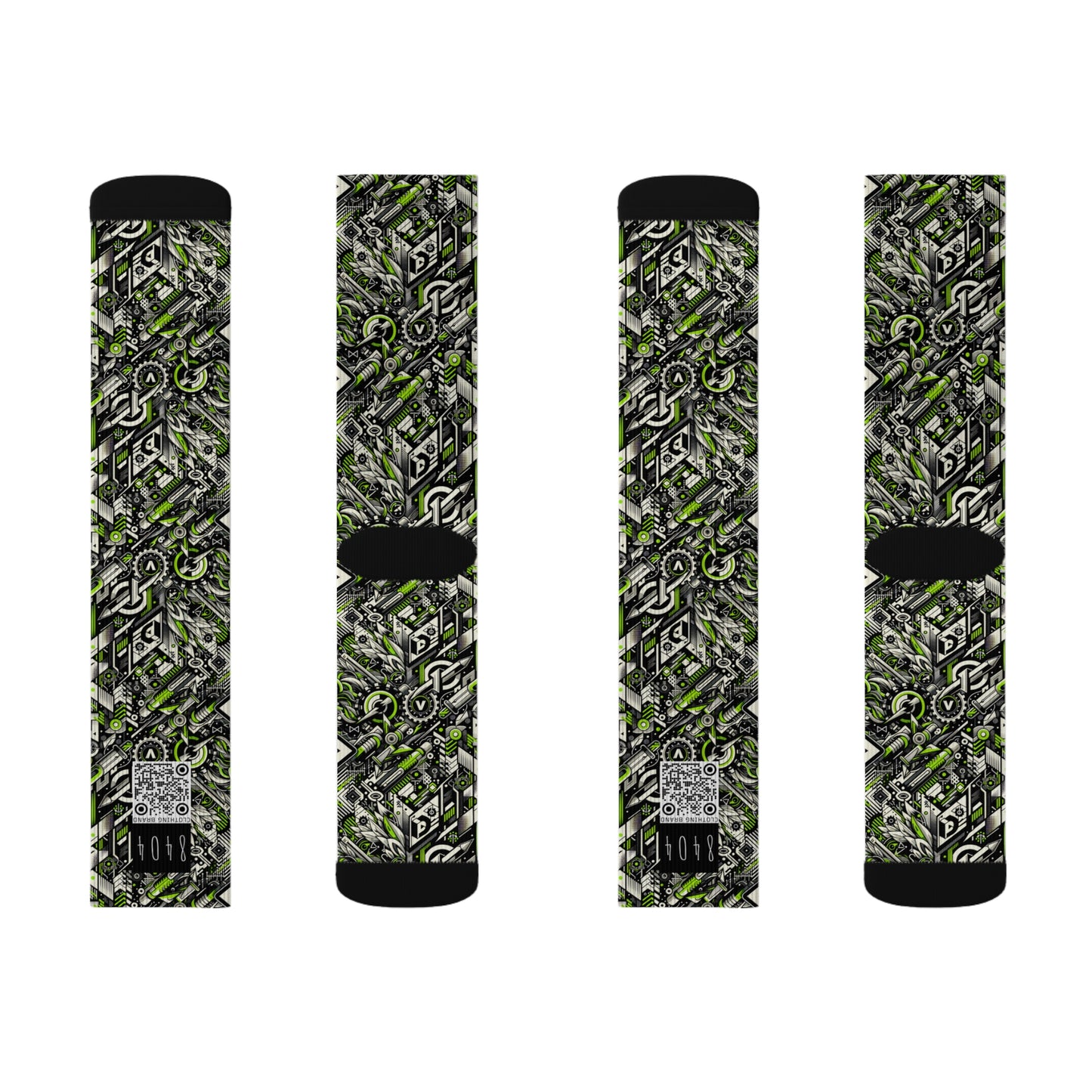 Graffiti Tech Fusion Bold Streetwear Fusion Sublimation Socks - 8404 Design-59