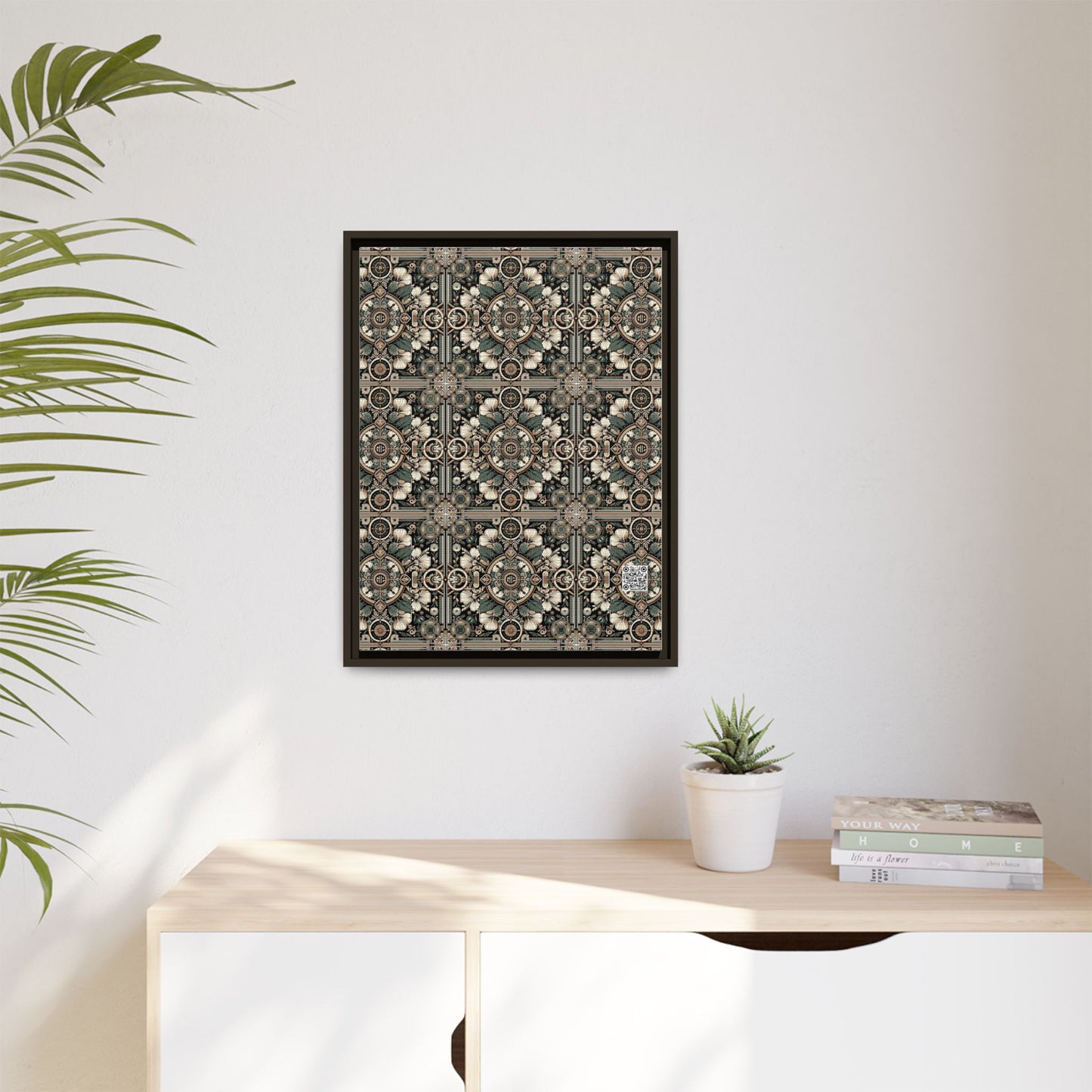 Cyber Garden Party Tech Garden Extravaganza Matte Canvas, Framed (multi-Color) - 8404 Design-66 A