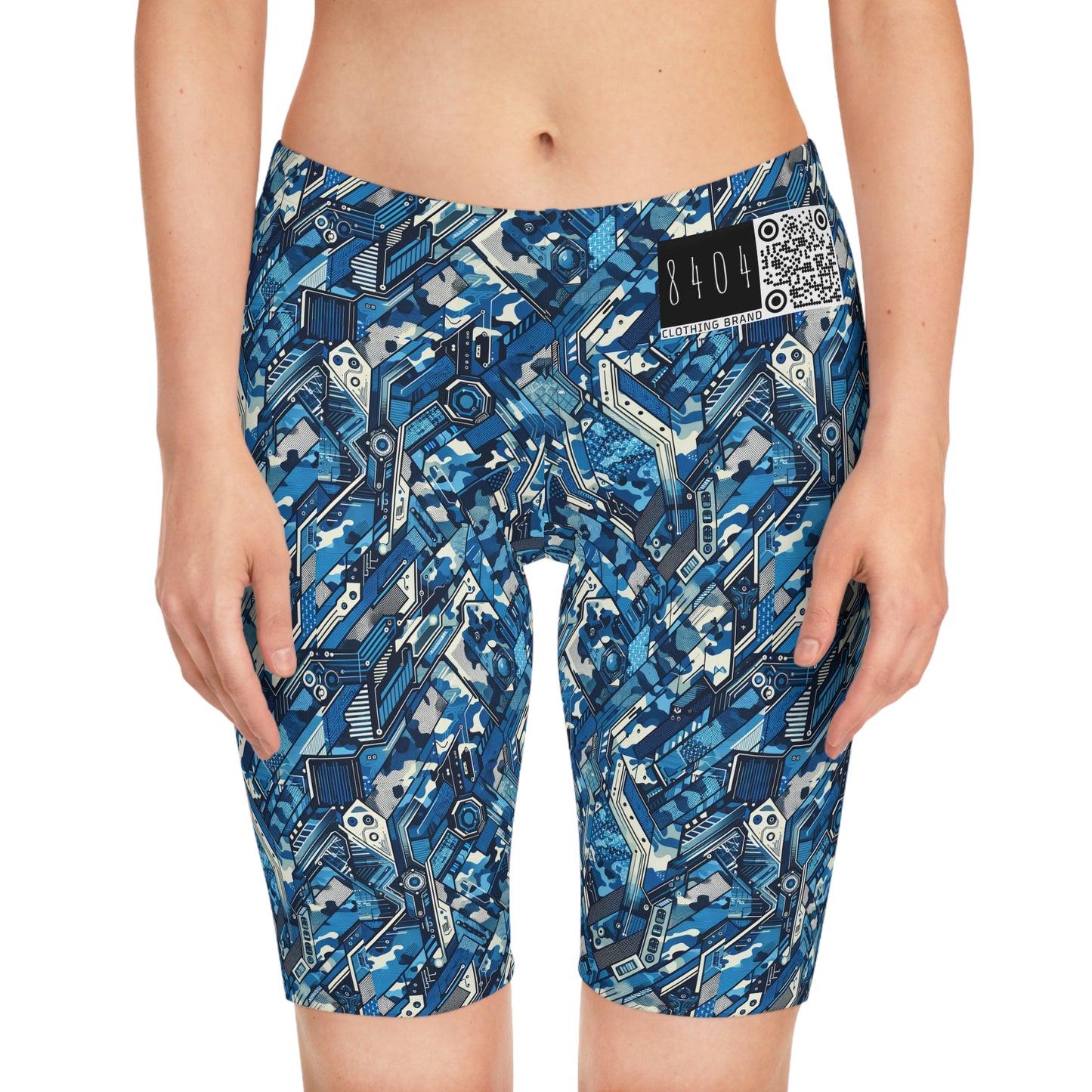 Tech Urban Camo Tech-Forward Streetwear With a Futuristic Military Edge Women's Bike Shorts - 8404 Design-39