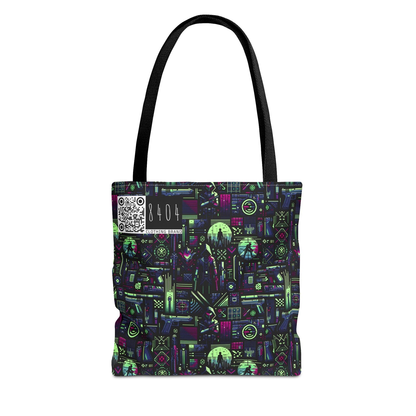 Tech Noir Futuristic Cyberpunk Tote Bag - 8404 Design-63