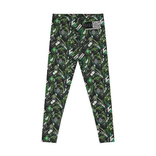 Tech Camo Fusion Tech-Forward Streetwear With a Futuristic Edge Stretch Leggings - 8404 Design-58