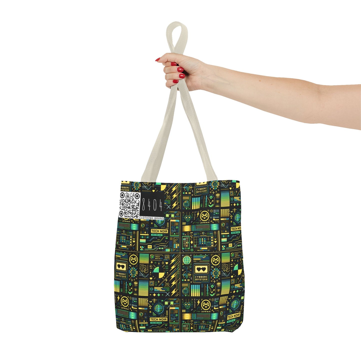 Digital Dystopia Tech Noir Tote Bag - 8404 Design-57