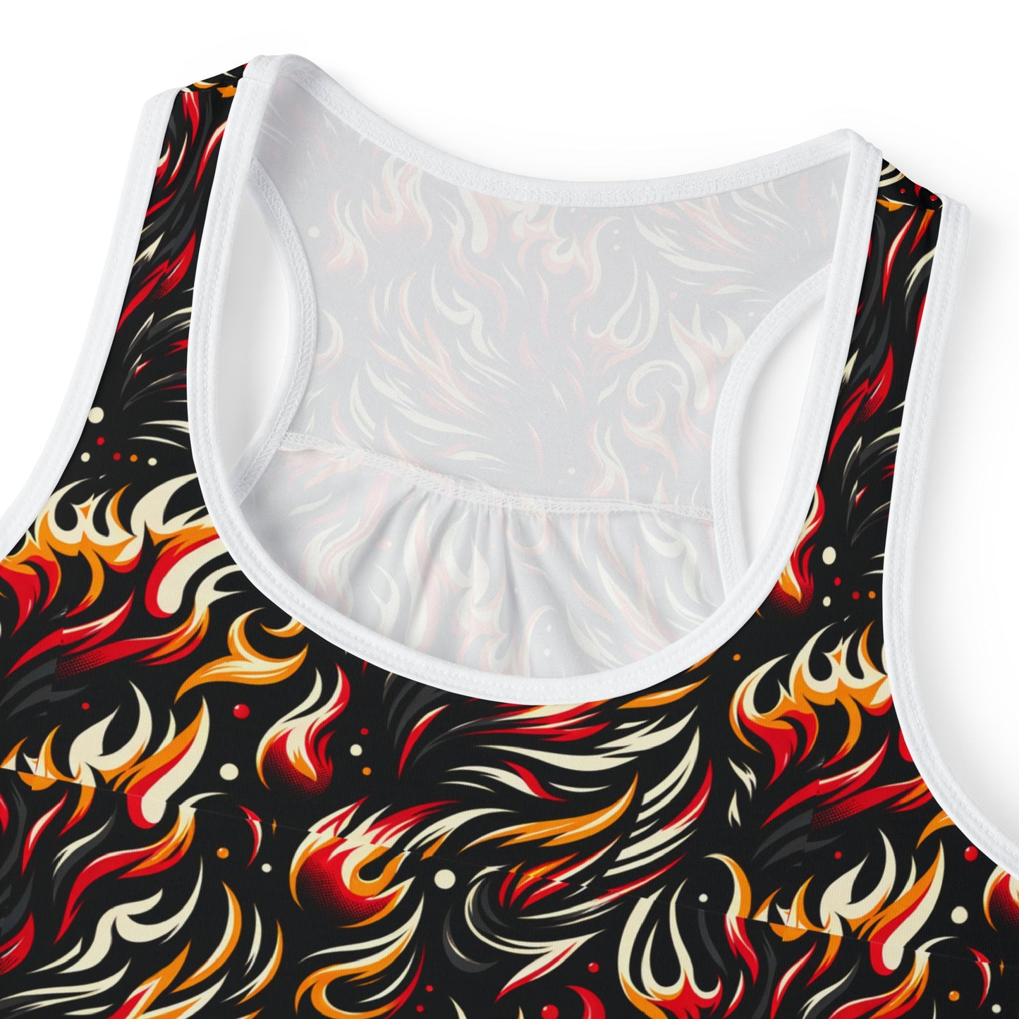 Fire & Flames Bold Streetwear Statement Women's Tank Top - 8404 Design-60