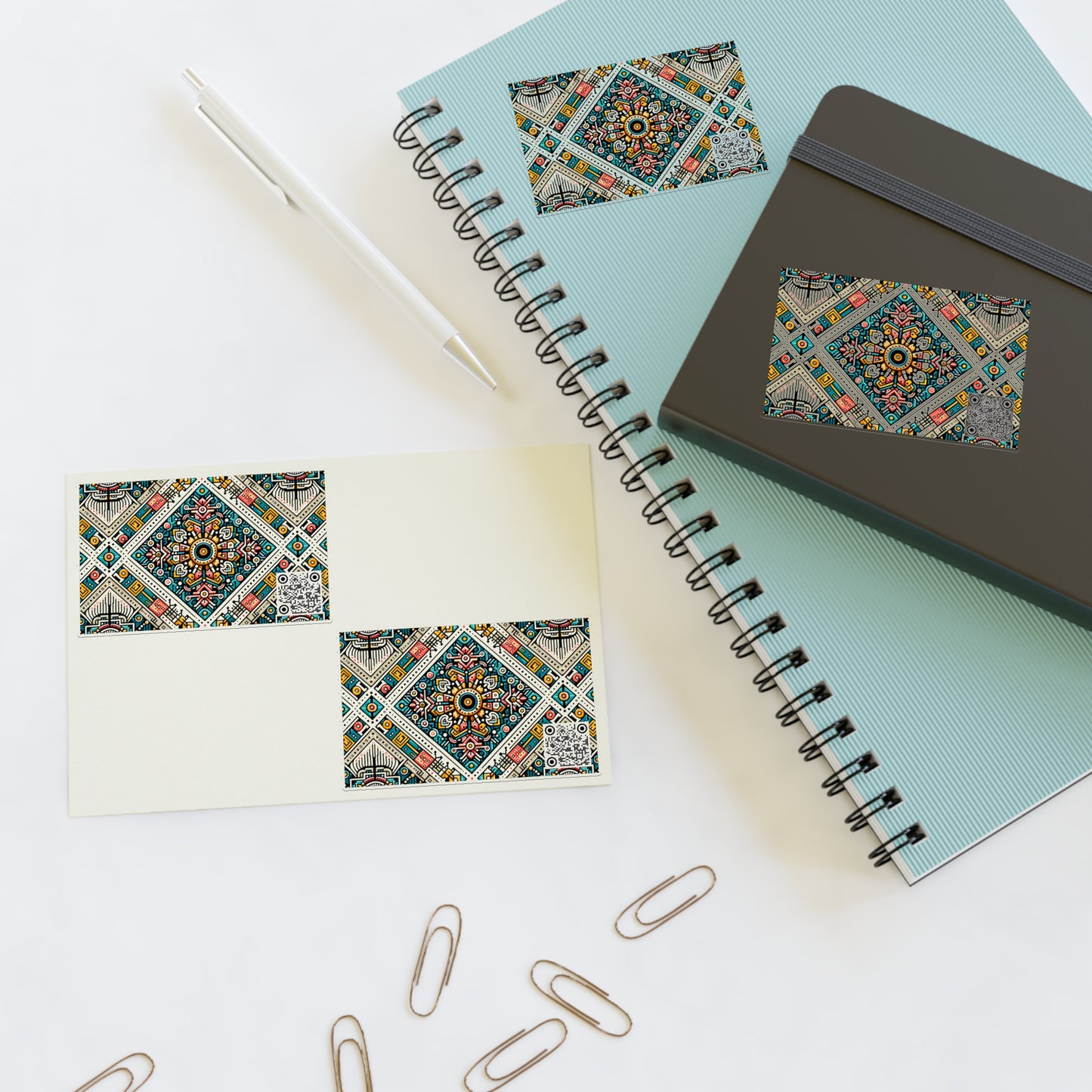 Cultural Fusion Tech Blend of Cultural Heritage With Tech-Inspired Elements Sticker Sheets - 8404 Design-64