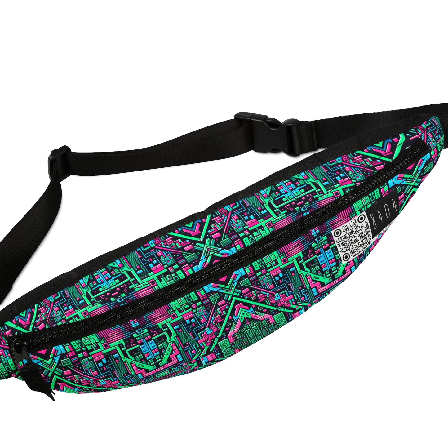 Digital Glitch Vibes Tech-Inspired Streetwear Fanny Pack - 8404 Design-71