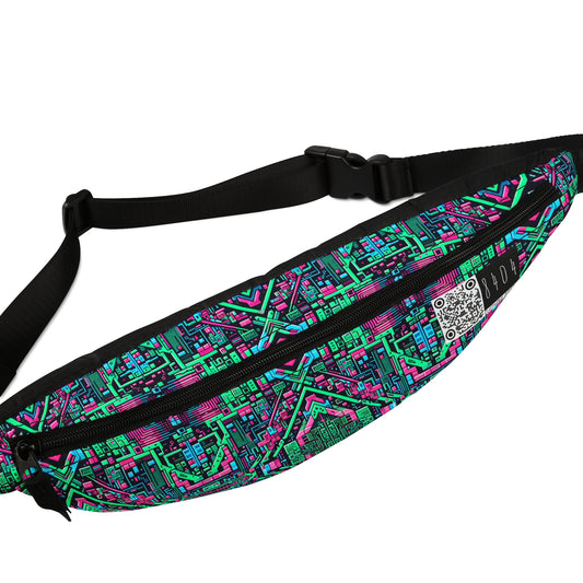Digital Glitch Vibes Tech-Inspired Streetwear Fanny Pack - 8404 Design-71