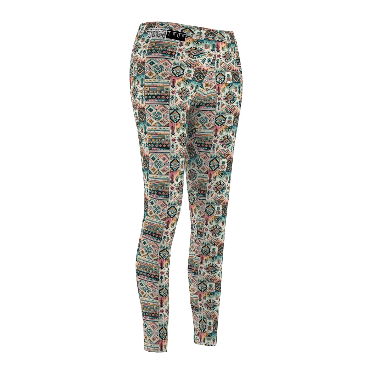 Digital Artisanal Fusion Digital Artisanal Women's Cut & Sew Casual Leggings - 8404 Design-49