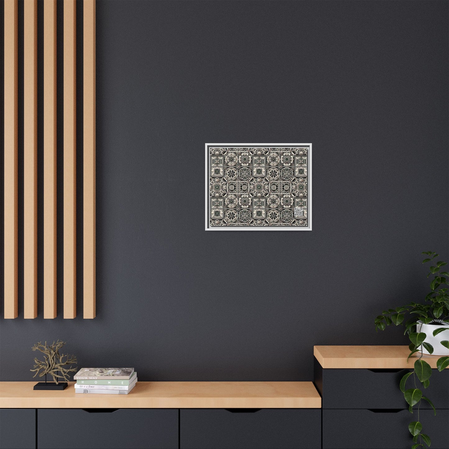 Cyber Garden Party Tech Garden Extravaganza Matte Canvas, Framed (multi-Color) - 8404 Design-45 A