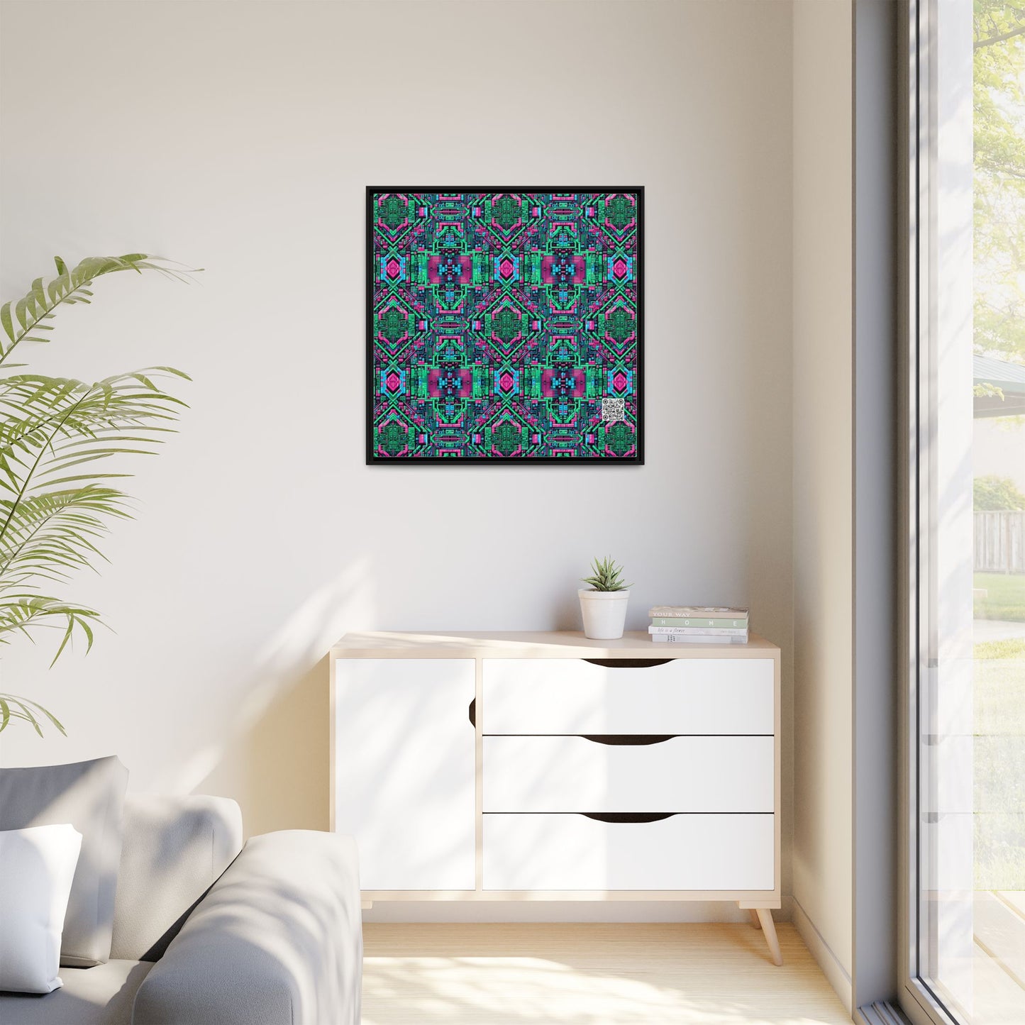 Digital Glitch Vibes Tech-Inspired Streetwear Matte Canvas, Framed (multi-Color) - 8404 Design-71 A