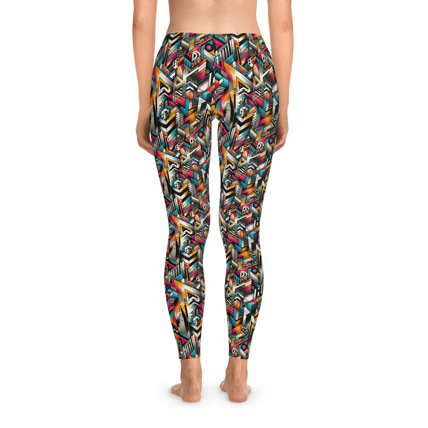 Graffiti Revival Urban Street Art Stretch Leggings - 8404 Design-62