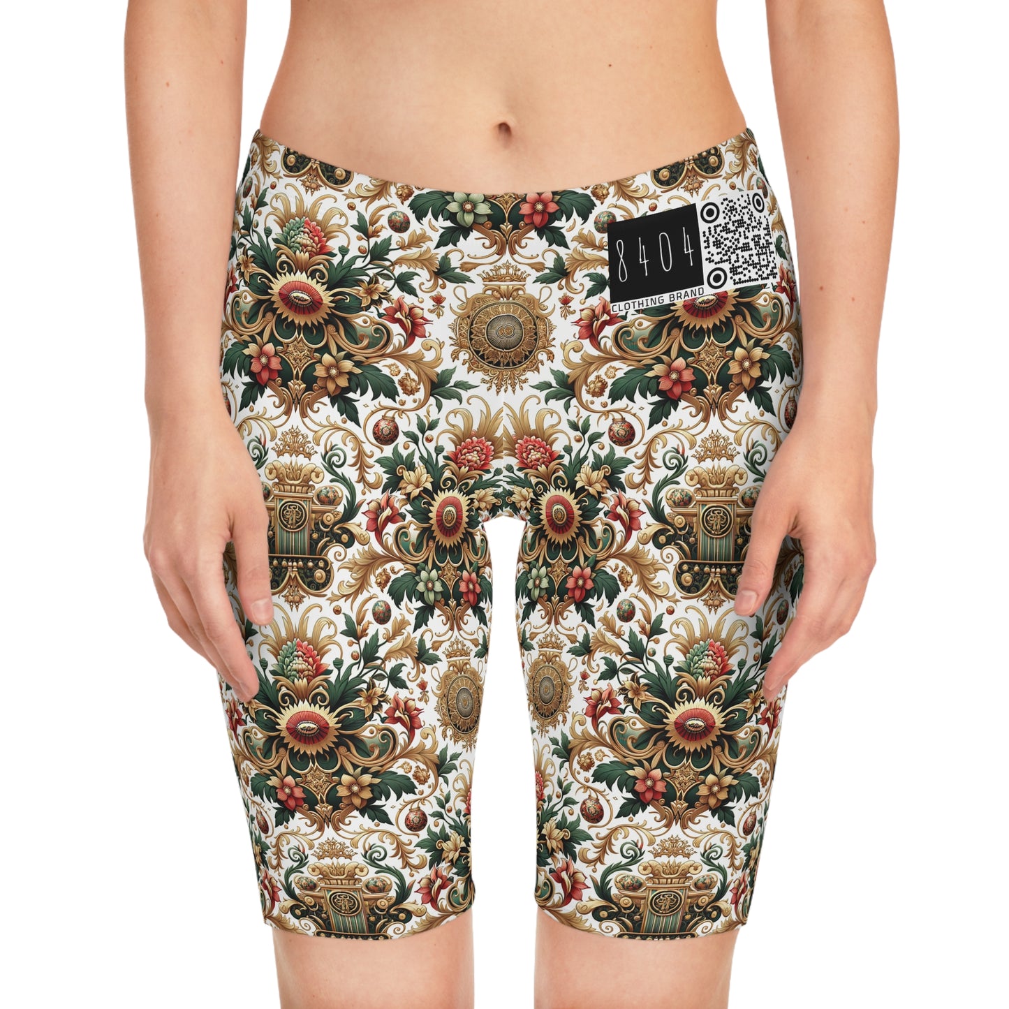 Monogram Madness Luxurious Streetwear Women's Bike Shorts - 8404 Design-68