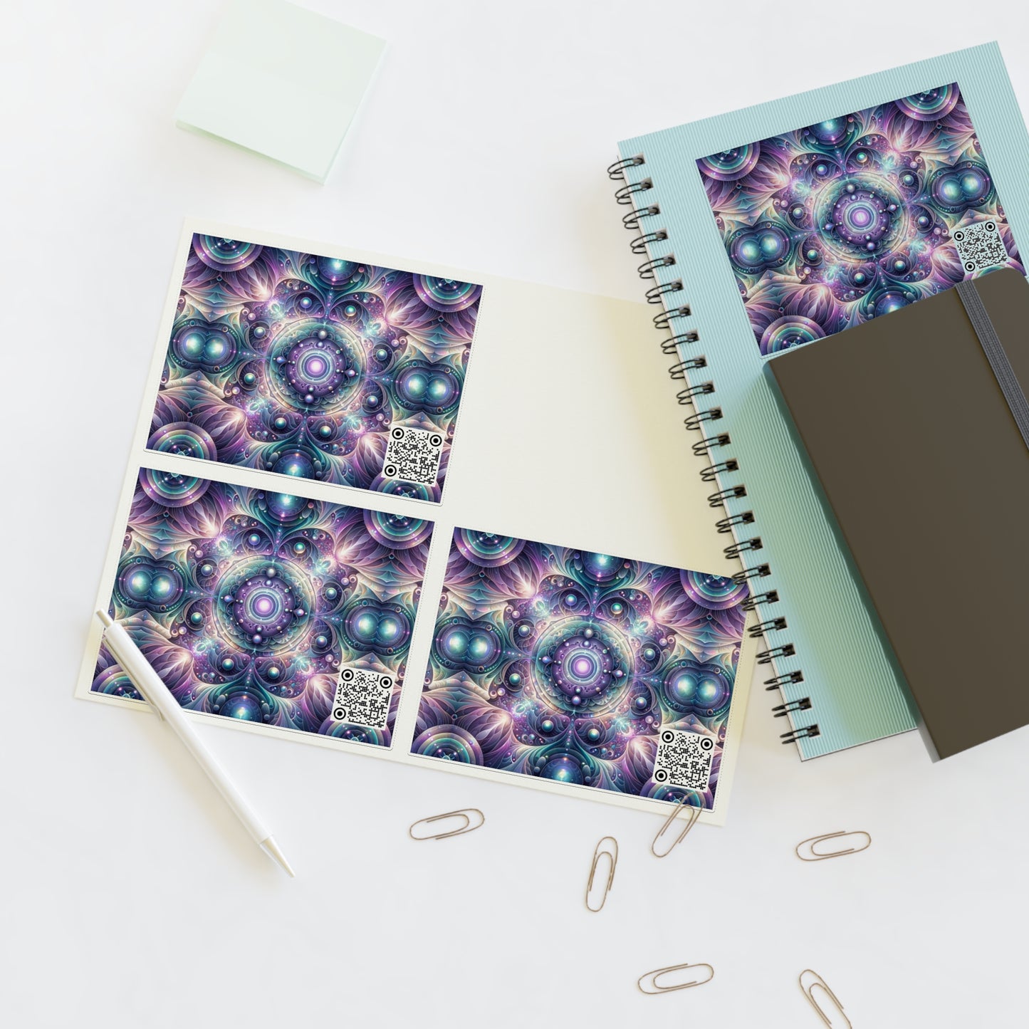 Iridescent Tech Fusion Tech-Forward Streetwear Sticker Sheets - 8404 Design-61