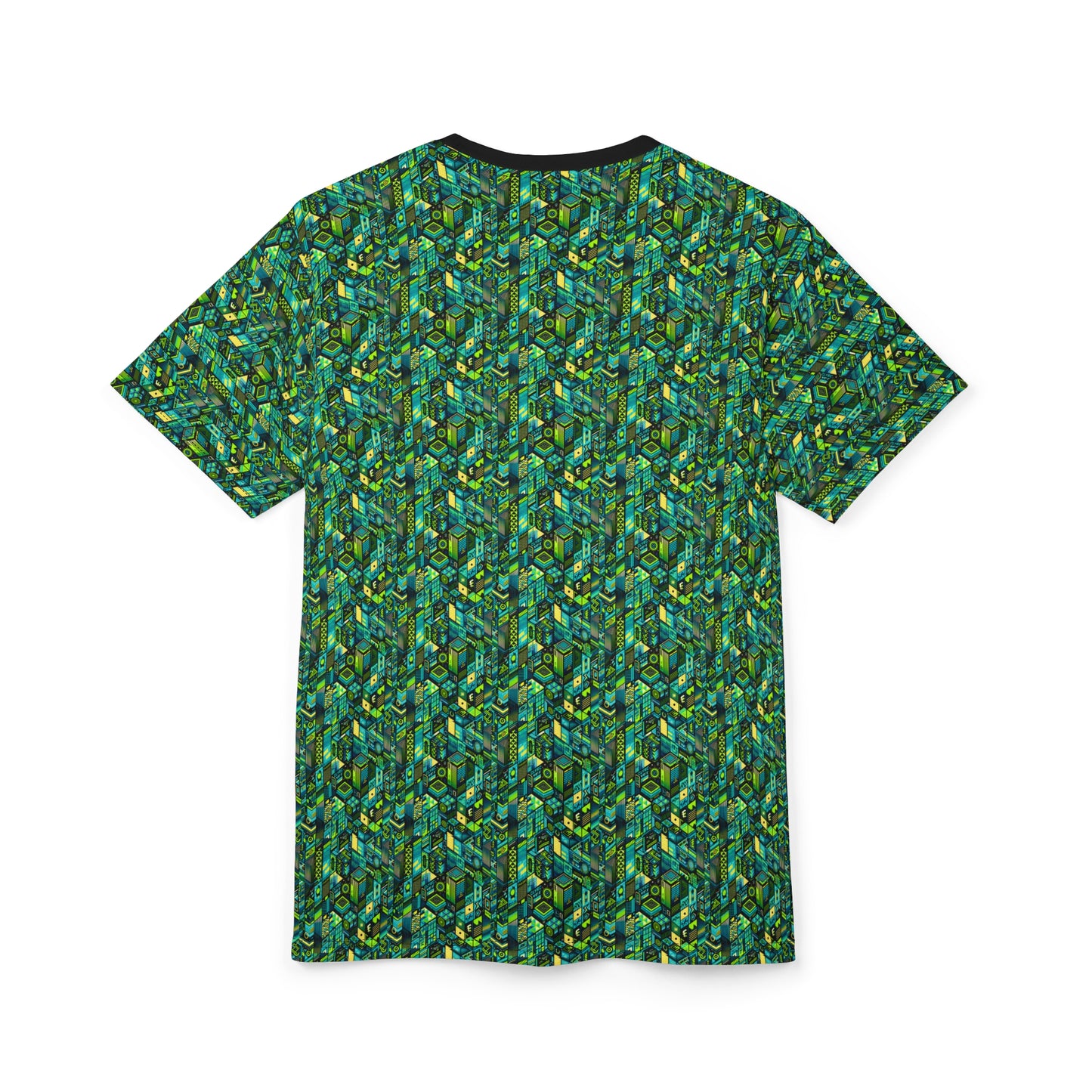 Tech-Infused Neon Tech-Forward Streetwear Unisex Cut & Sew Tee - 8404 Design-61