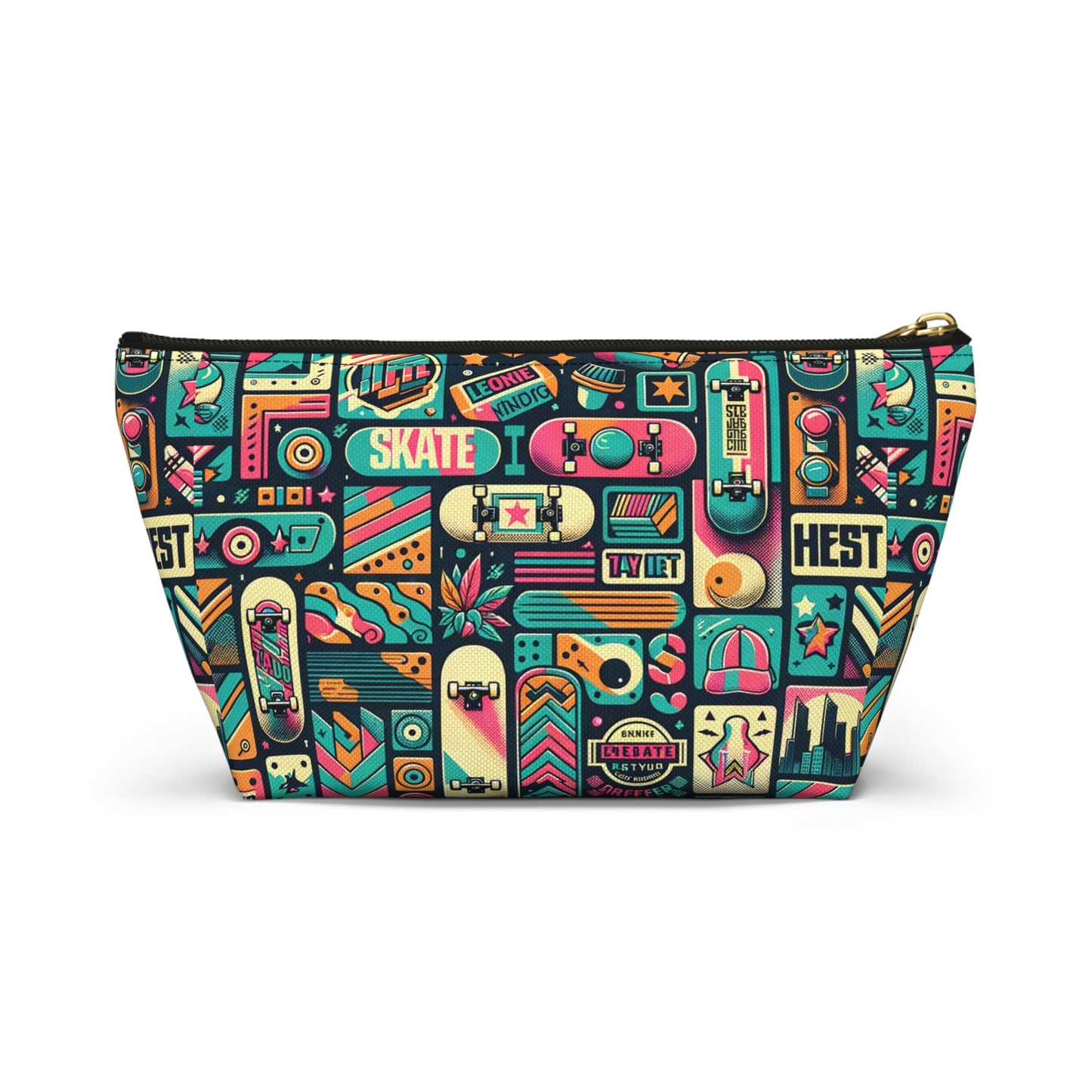 Skate Culture Revival Urban Retro Cool Accessory Pouch W T-Bottom - 8404 Design-61