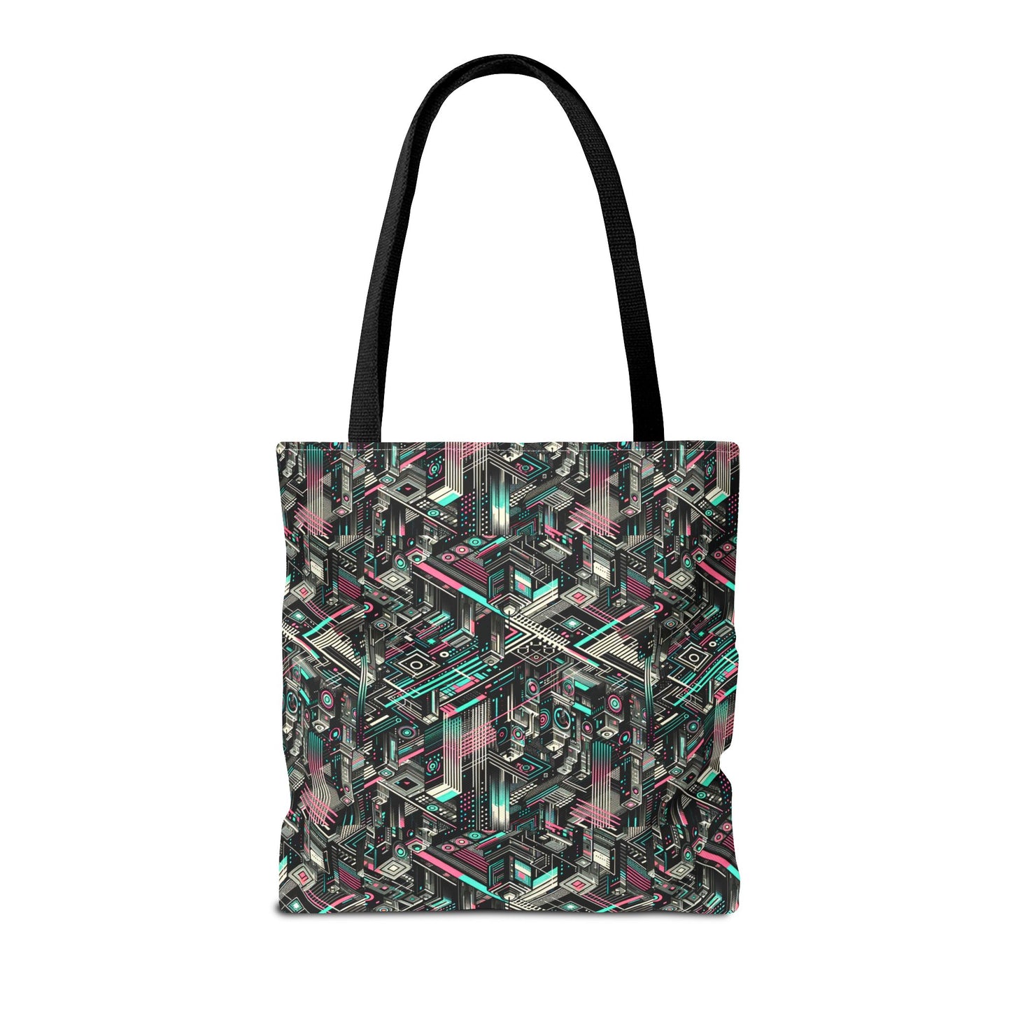 Digital Dreamland Tech-Inspired Streetwear Tote Bag - 8404 Design-51