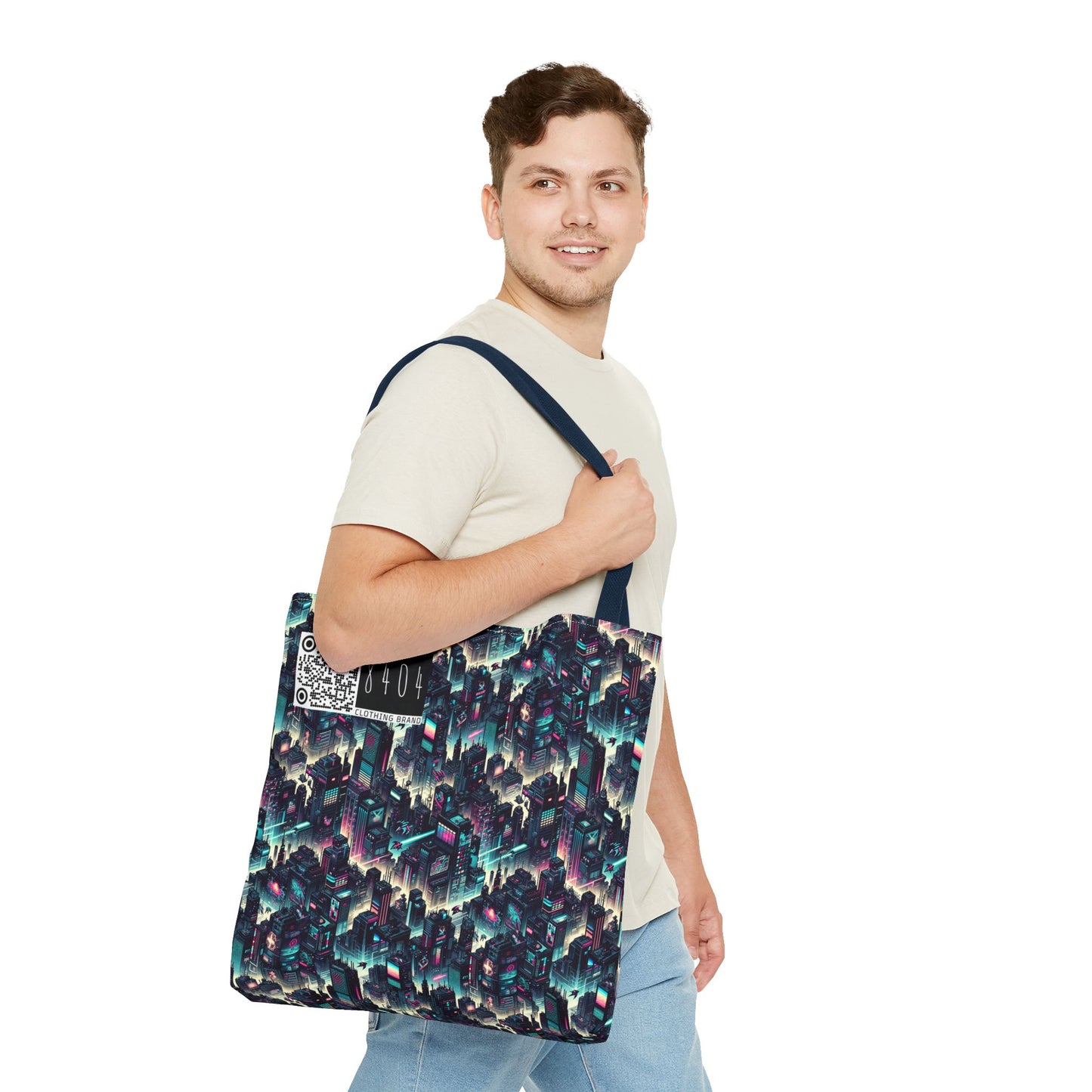 Digital Rebellion Tech-Inspired Streetwear Tote Bag - 8404 Design-51