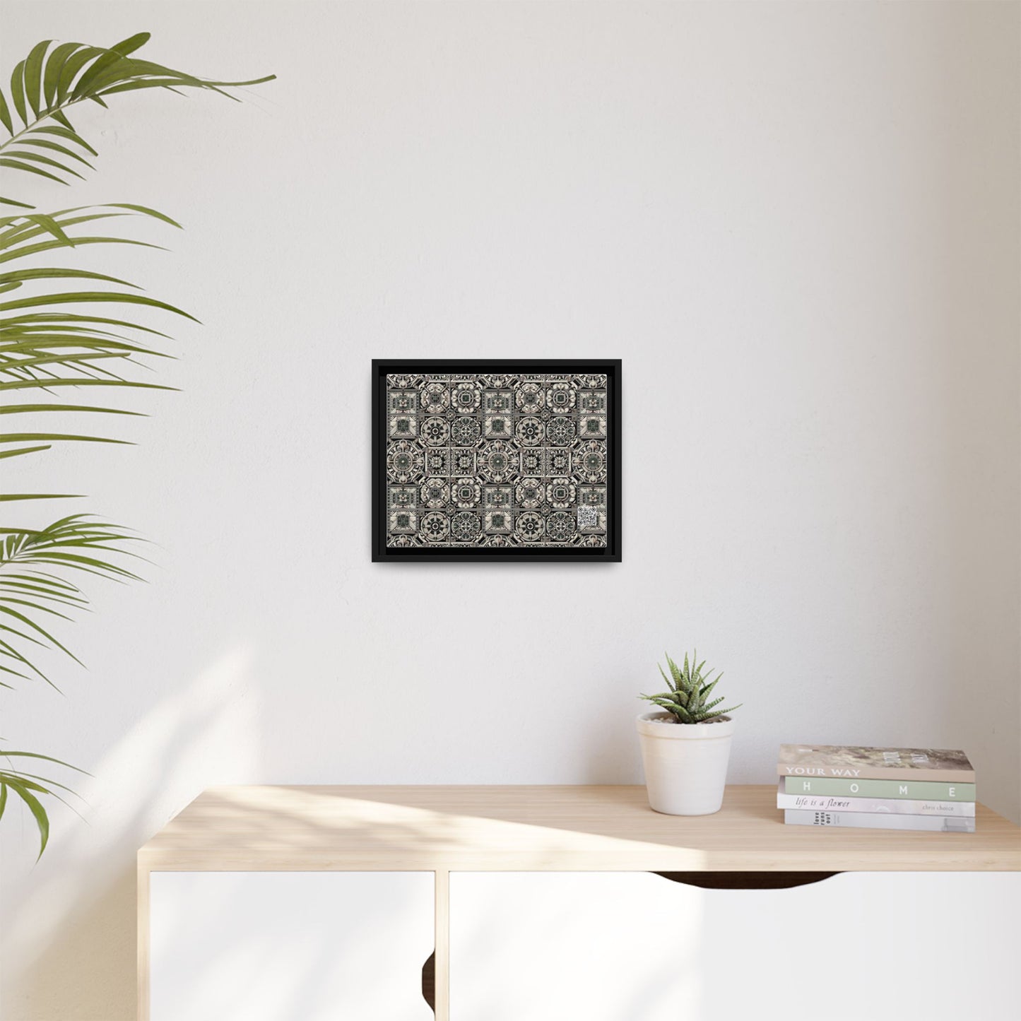 Cyber Garden Party Tech Garden Extravaganza Matte Canvas, Framed (multi-Color) - 8404 Design-45 A