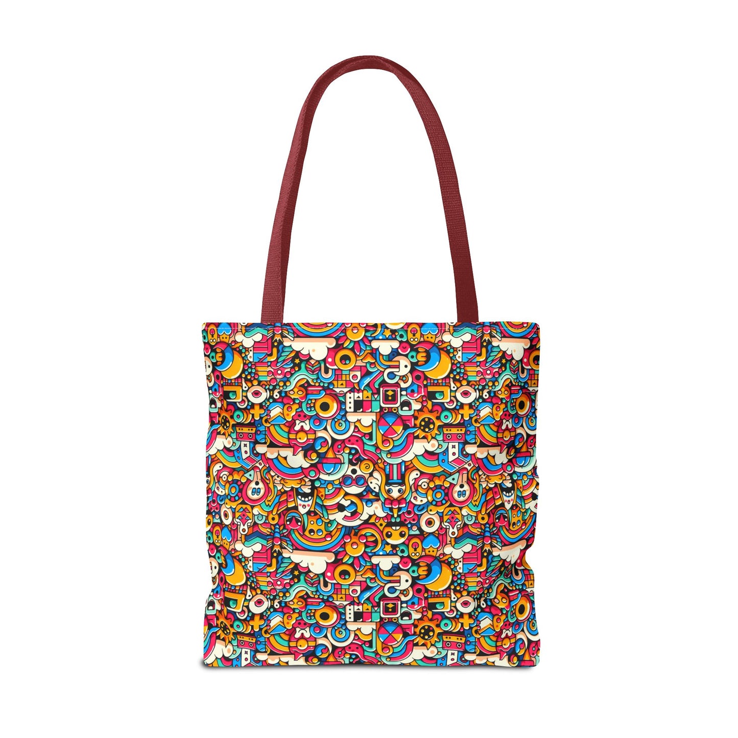 Neon Pop Playful Pop Culture Mashup Tote Bag - 8404 Design-62