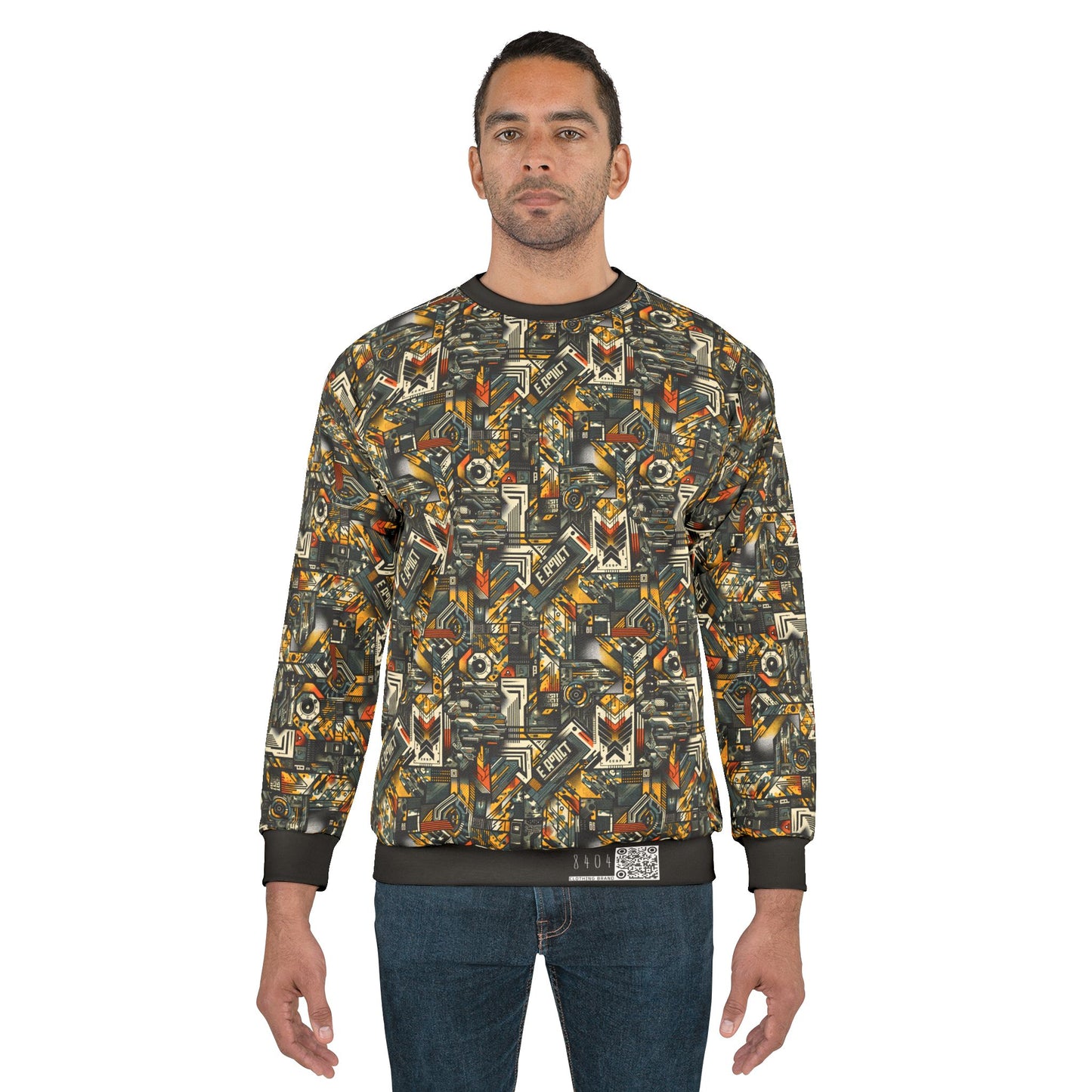 Digital Punk Futuristic Grunge Sweatshirt - 8404 Design-49