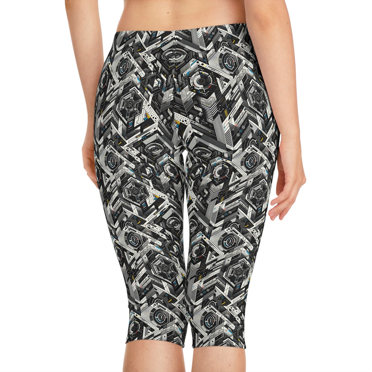 Tech Athletic Fusion Tech-Forward Athletic Women's Capri Leggings - 8404 Design-63