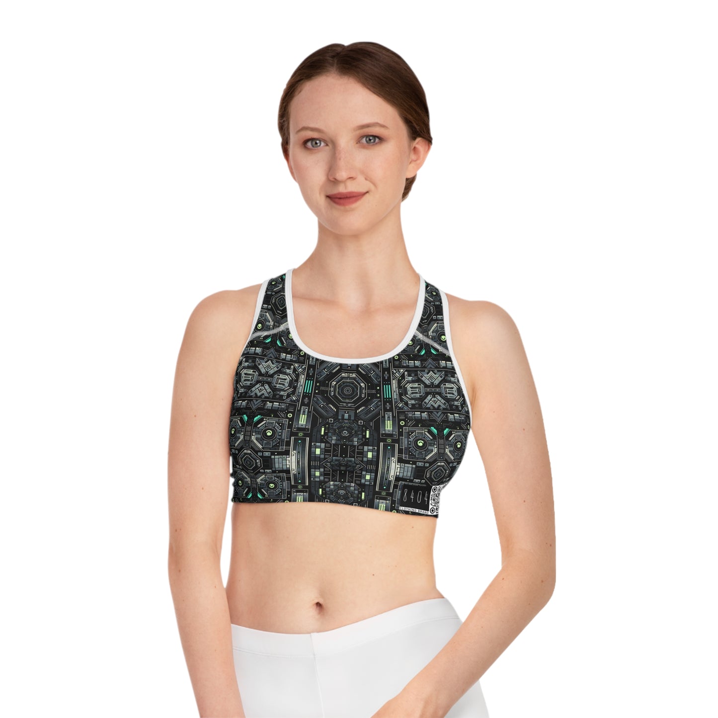 Tech Noir Tech-Forward Minimalism Sports Bra - 8404 Design-52