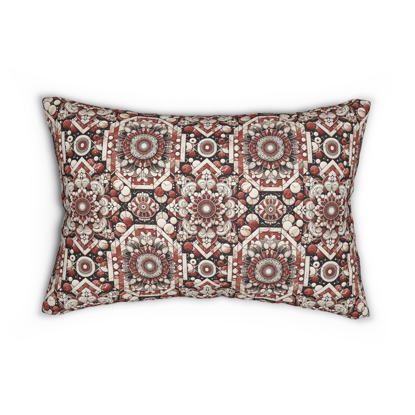 Neo Jomon Sculptural Aesthetics Artisanal Streetwear Spun Polyester Lumbar Pillow - 8404 Design-55 B