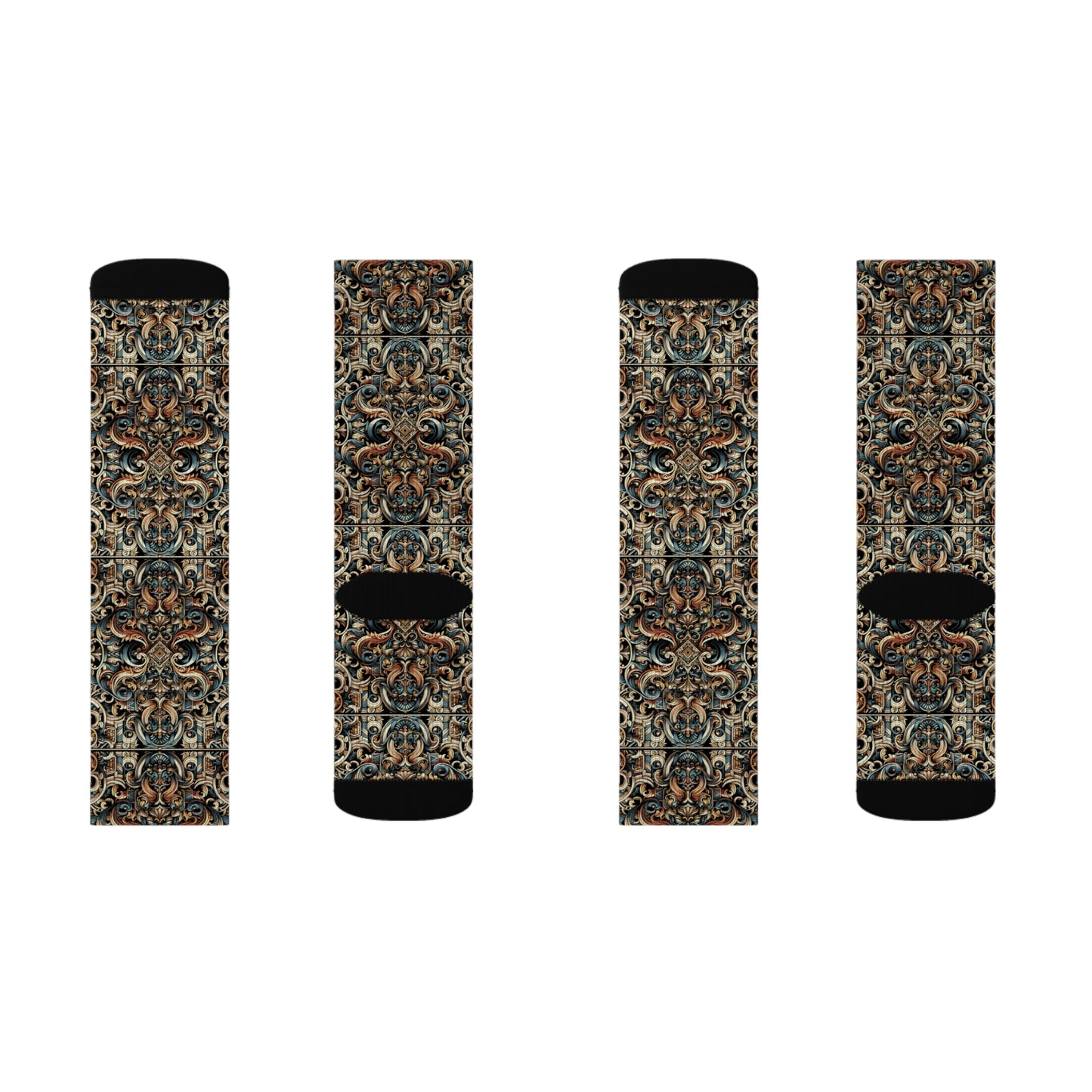 Urban Renaissance Historical Fusion With Street Edge Sublimation Socks - 8404 Design-59