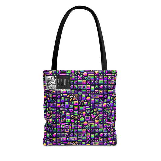 Digital Nostalgia Remix Modern Vintage Fusion Tote Bag - 8404 Design-49