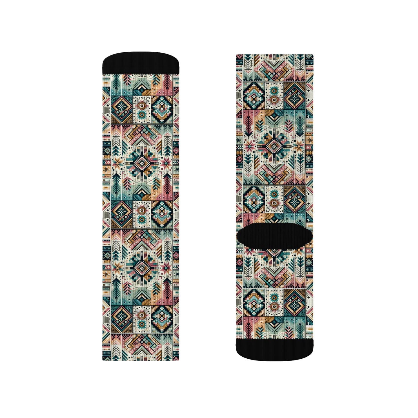 Digital Artisanal Fusion Digital Artisanal Sublimation Socks - 8404 Design-49