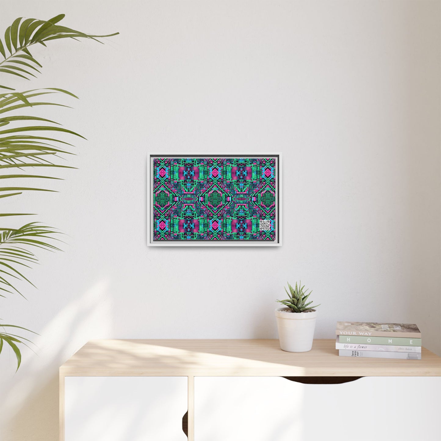 Digital Glitch Vibes Tech-Inspired Streetwear Matte Canvas, Framed (multi-Color) - 8404 Design-71 B
